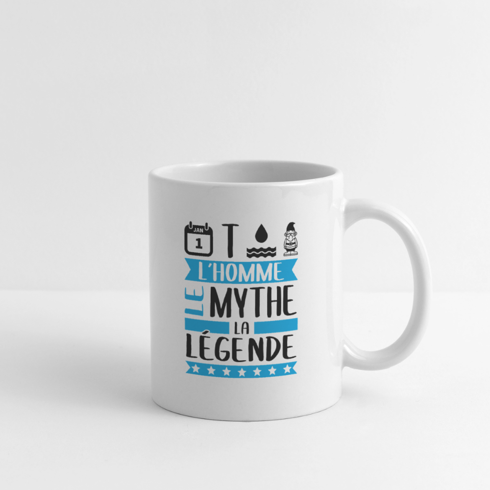 Mug blanc Antonin rébus – L’homme, le mythe, la légende - blanc