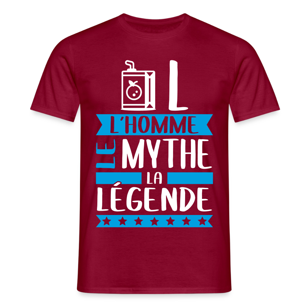 T-shirt homme Jules rébus – L’homme, le mythe, la légende - rouge brique
