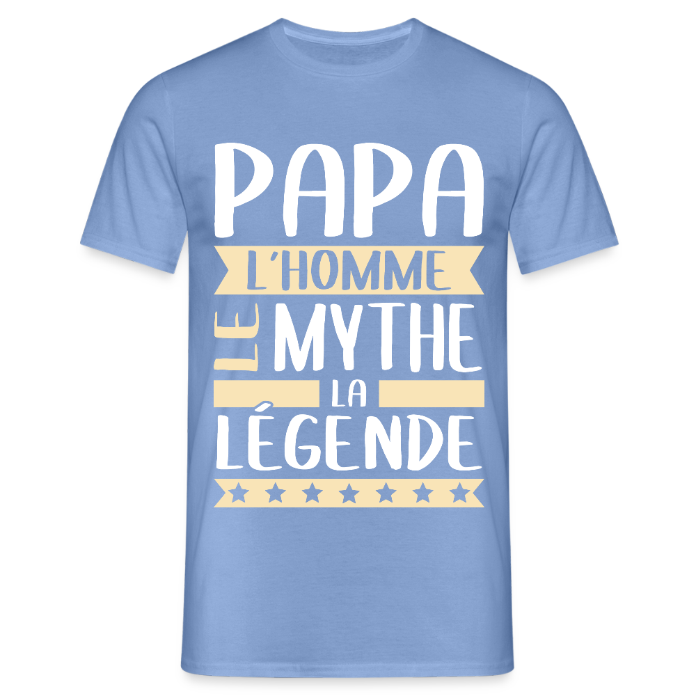 T-shirt Homme - Papa L'Homme le Mythe la Légende - carolina blue