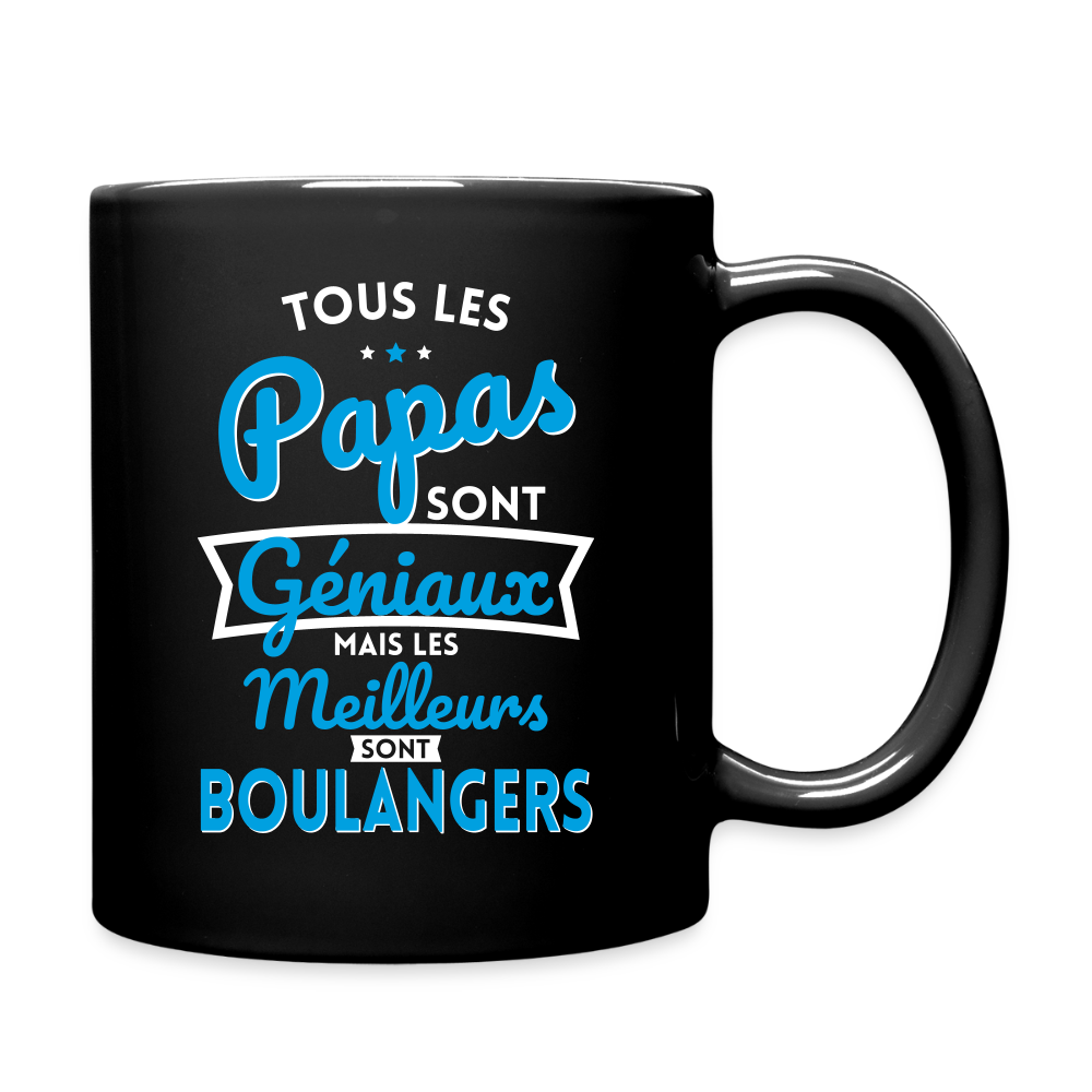 Mug uni - Papas géniaux - Les meilleurs sont boulangers - noir