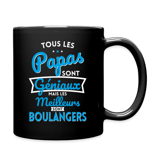 Mug uni - Papas géniaux - Les meilleurs sont boulangers - noir