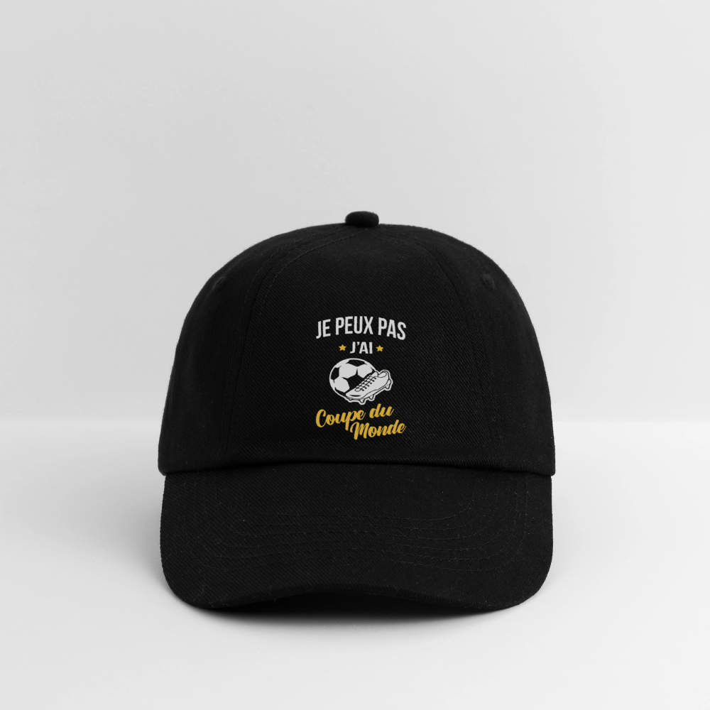 Casquette classique - Je peux pas j'ai Coupe du Monde - noir/noir
