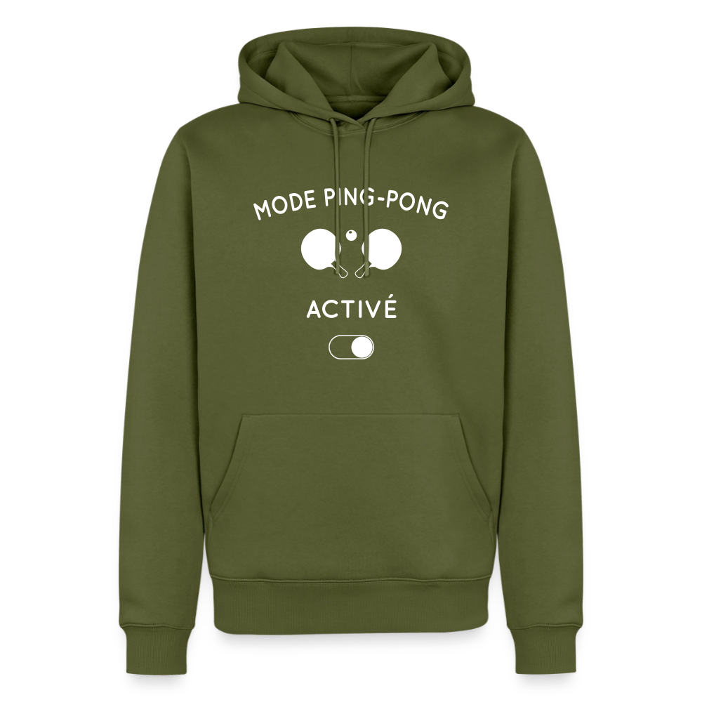 Sweat à capuche Premium Homme - Mode ping-pong activé - kaki