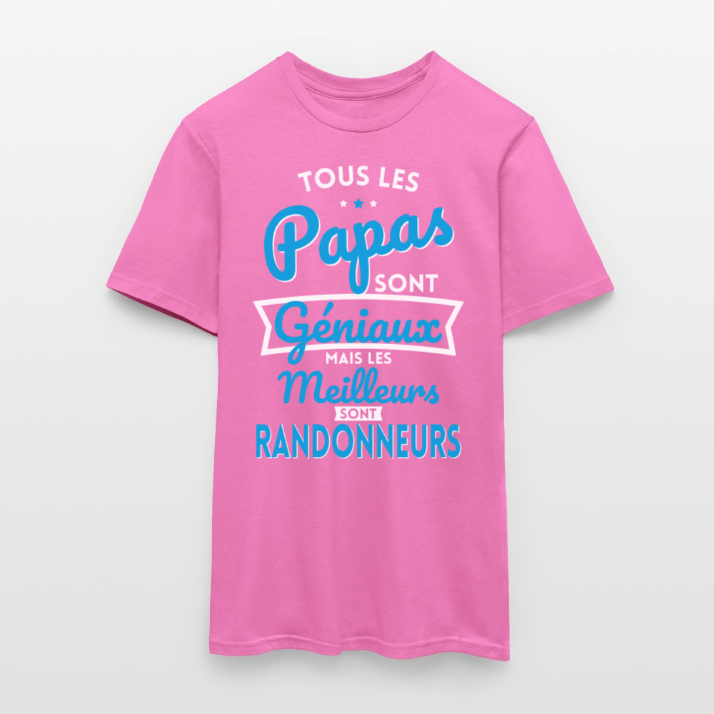 T-shirt Homme - Papas géniaux - Les meilleurs sont randonneurs - rose