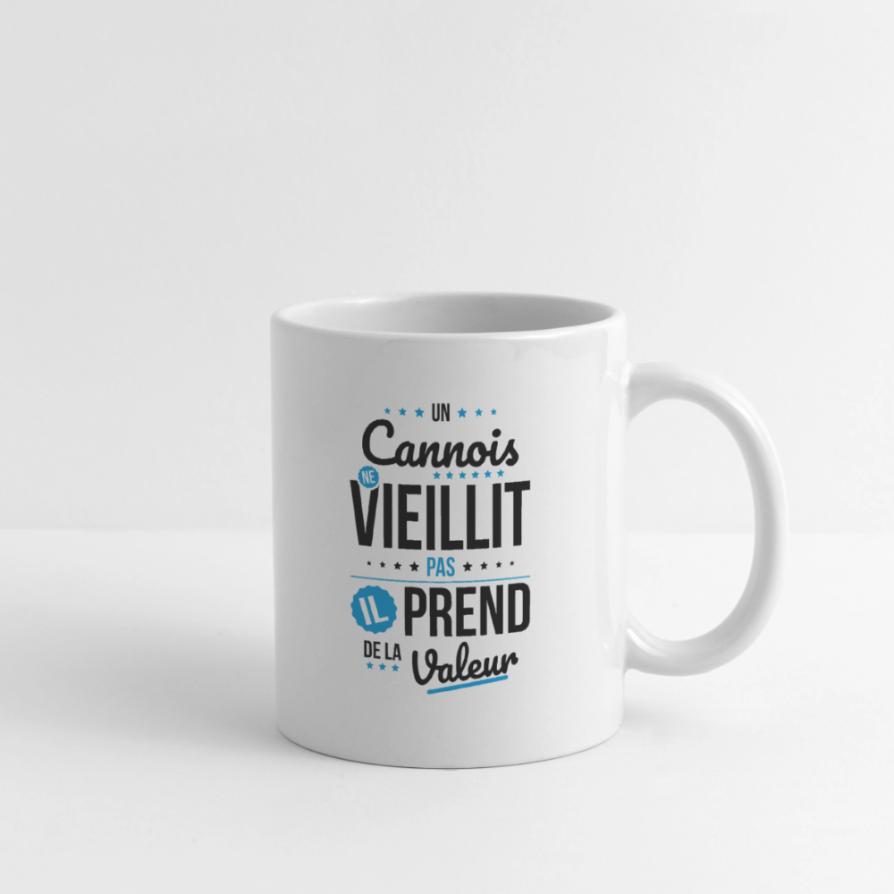 Mug blanc - Un Cannois ne vieillit pas - blanc