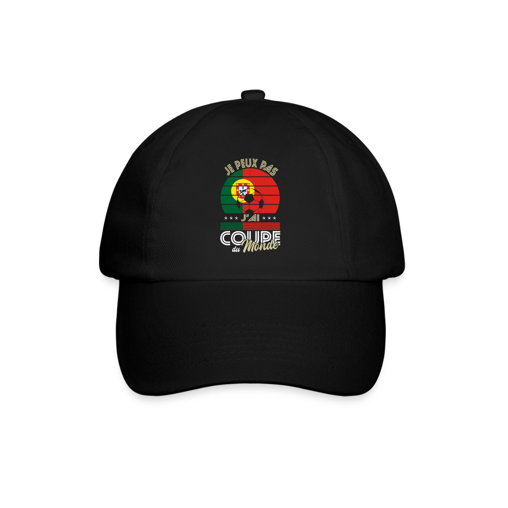 Casquette classique - Je peux pas j'ai Coupe du Monde - Portugal - noir/noir