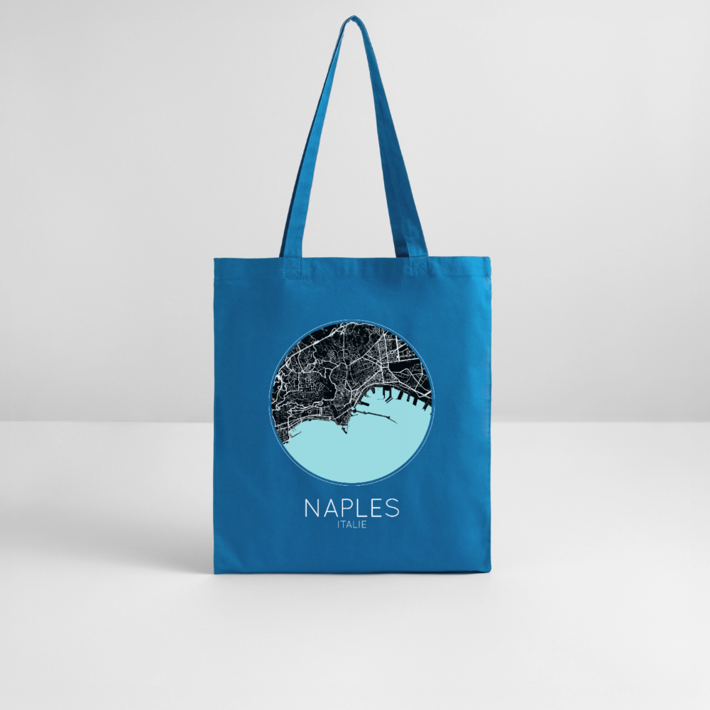 Tote Bag Naples Bio – Plan de Naples - bleu royal
