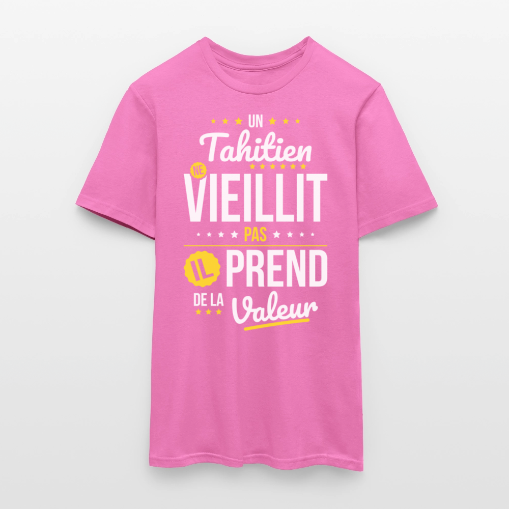 T-shirt Homme - Un Tahitien ne vieillit pas - rose
