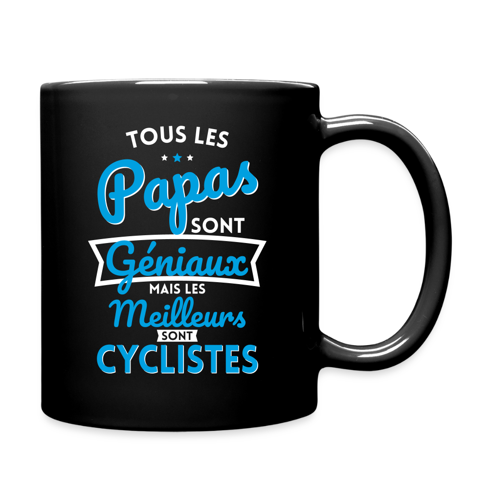 Mug uni - Papas géniaux - Les meilleurs sont cyclistes - noir
