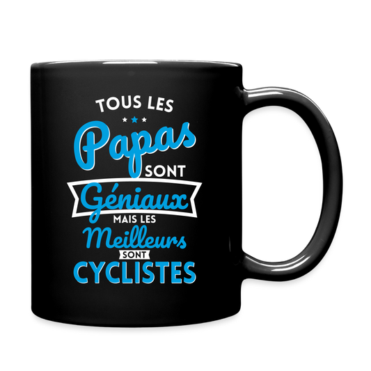 Mug uni - Papas géniaux - Les meilleurs sont cyclistes - noir
