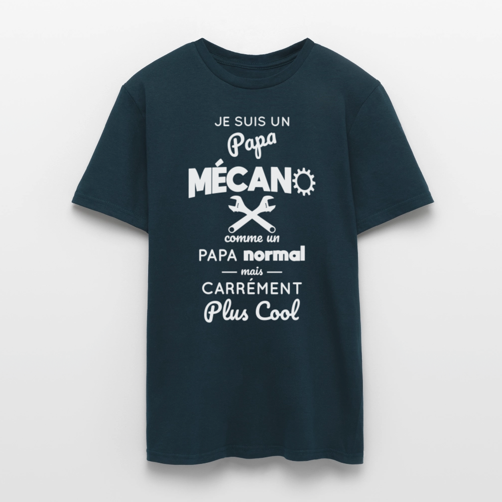 T-shirt Homme - Papa mécano plus cool - marine