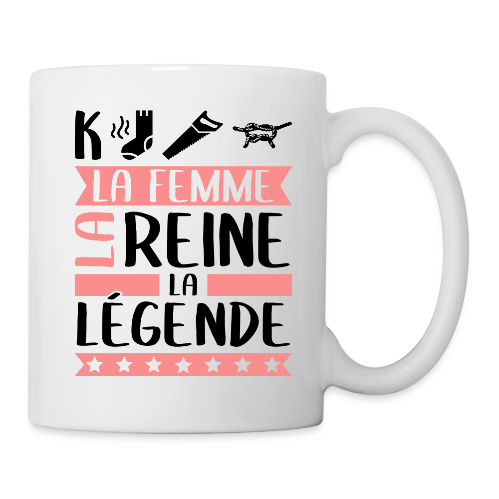 Mug blanc Capucine rébus – La femme, la reine, la légende - blanc
