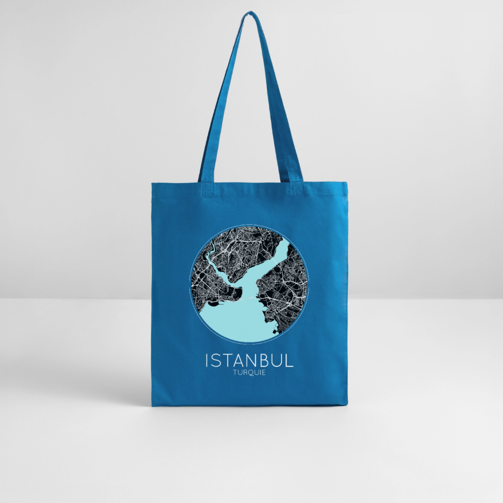 Tote Bag Istanbul Bio – Plan d’Istanbul - bleu royal