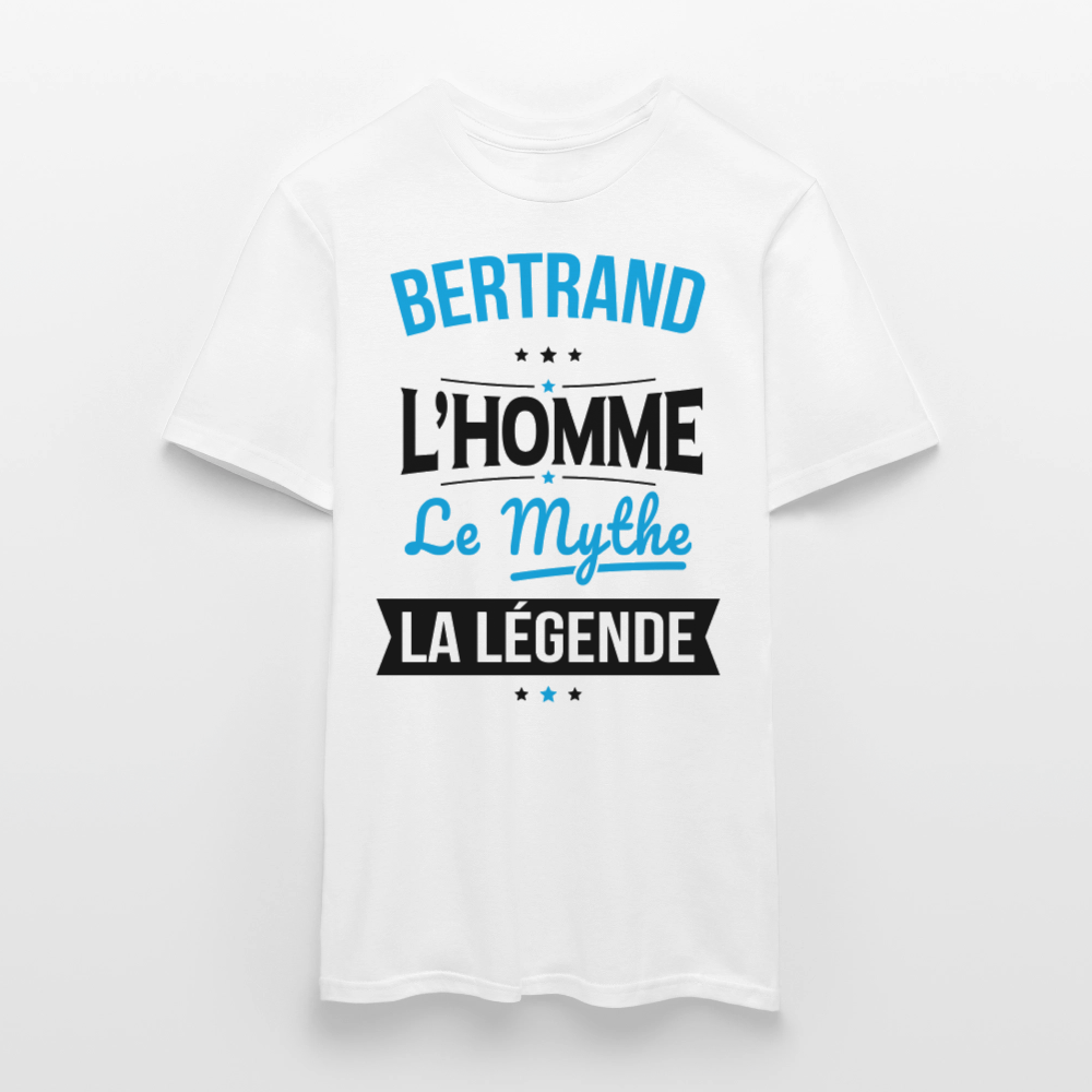 T-shirt Homme - Bertrand - l'Homme - le Mythe - la Légende - blanc