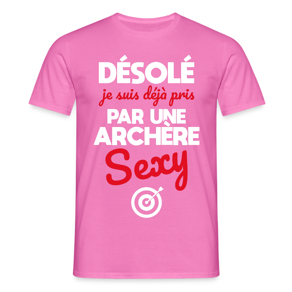 T-shirt Homme -  Je suis déjà pris par une archère sexy - rose