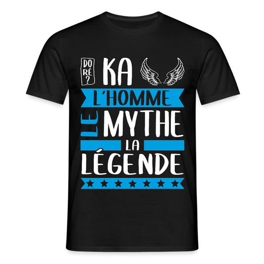 T-shirt homme Michaël rébus – L’homme, le mythe, la légende - noir