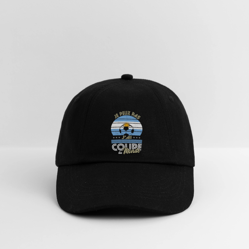 Casquette classique - Je peux pas j'ai Coupe du Monde - Argentine - noir/noir