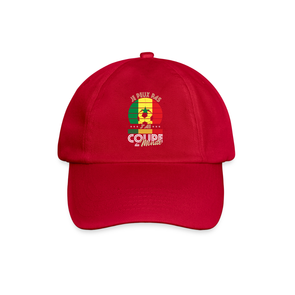 Casquette classique - Je peux pas j'ai Coupe du Monde - Sénégal - rouge classique