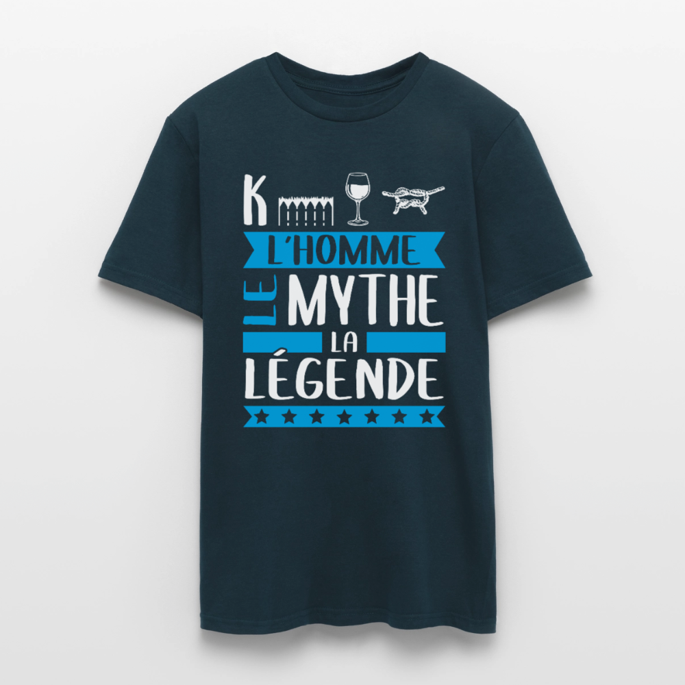 T-shirt homme Kévin rébus – L’homme, le mythe, la légende - marine