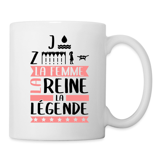 Mug blanc Joséphine rébus – La femme, la reine, la légende - blanc