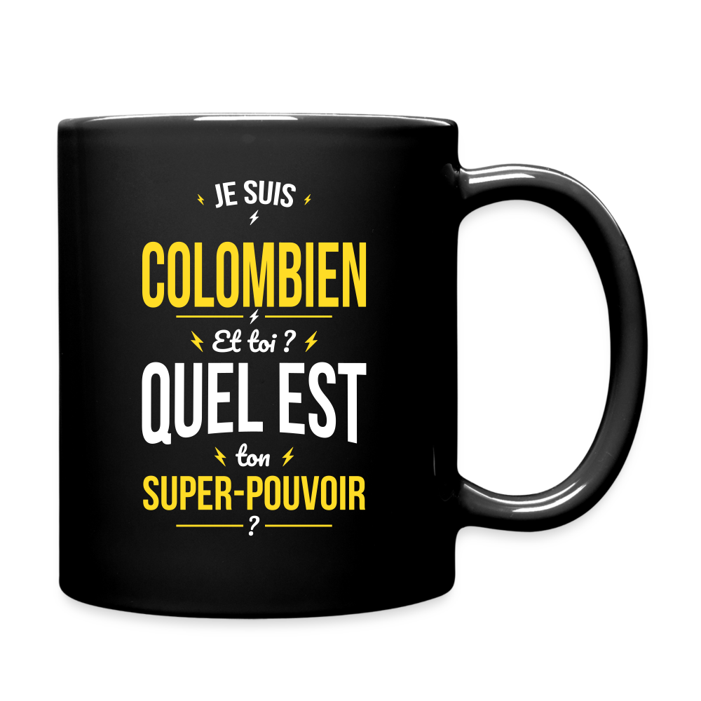 Mug uni - Je suis Colombien - Super-pouvoir - noir