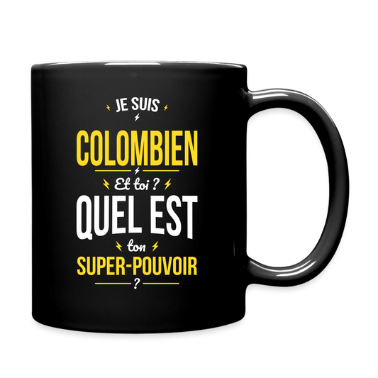 Mug uni - Je suis Colombien - Super-pouvoir - noir
