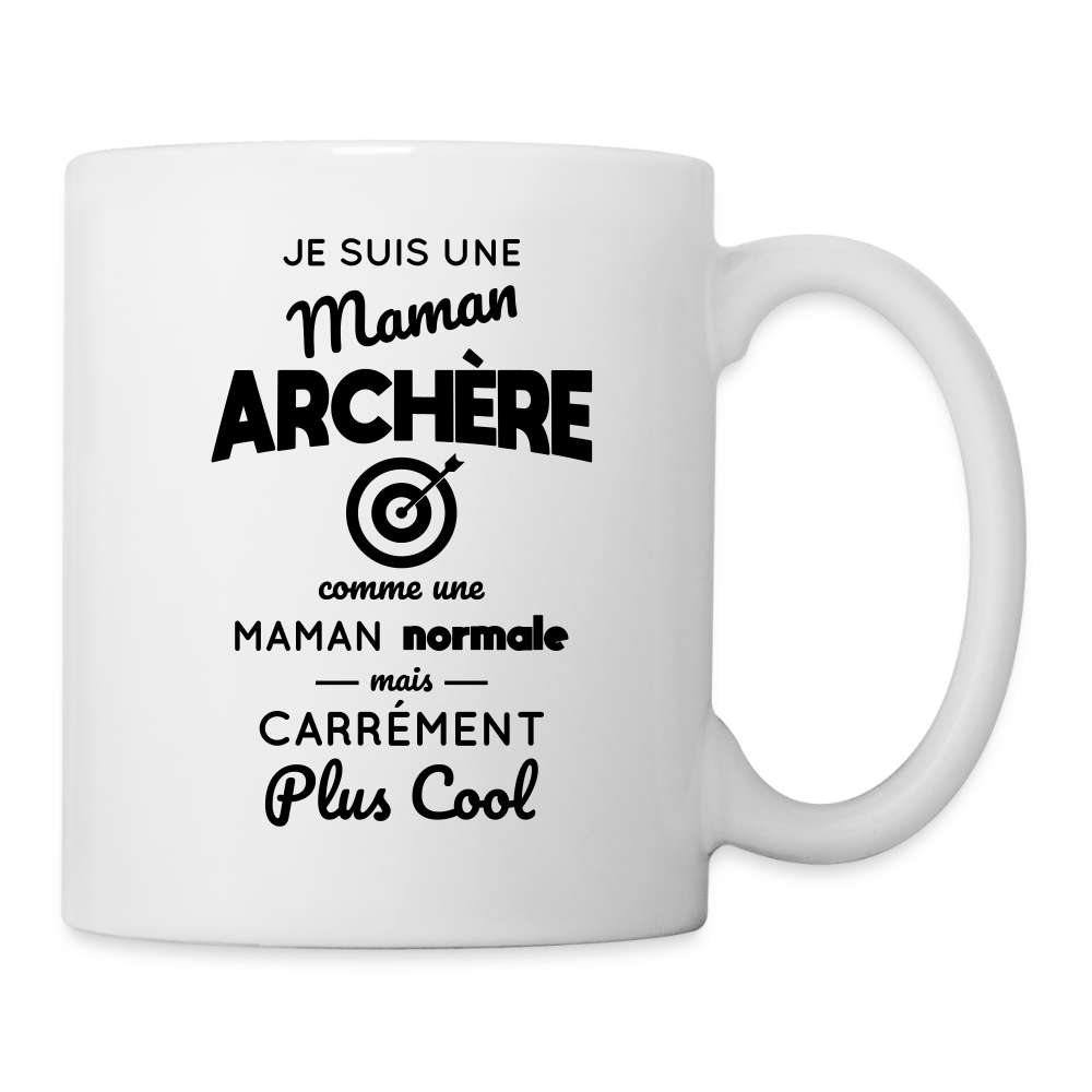 Mug blanc - Maman archère plus cool - blanc