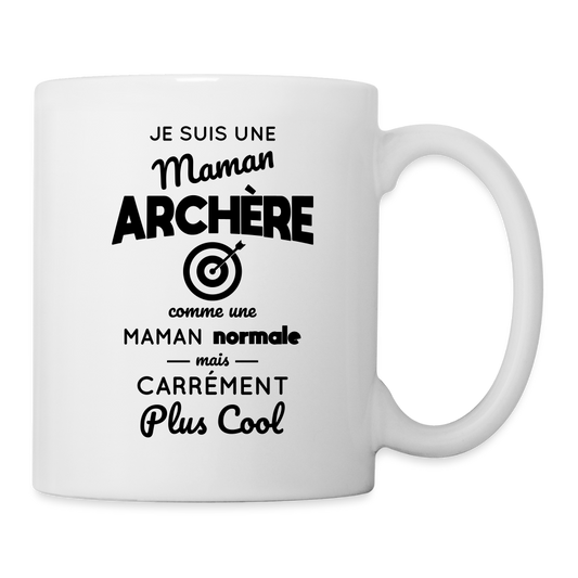 Mug blanc - Maman archère plus cool - blanc