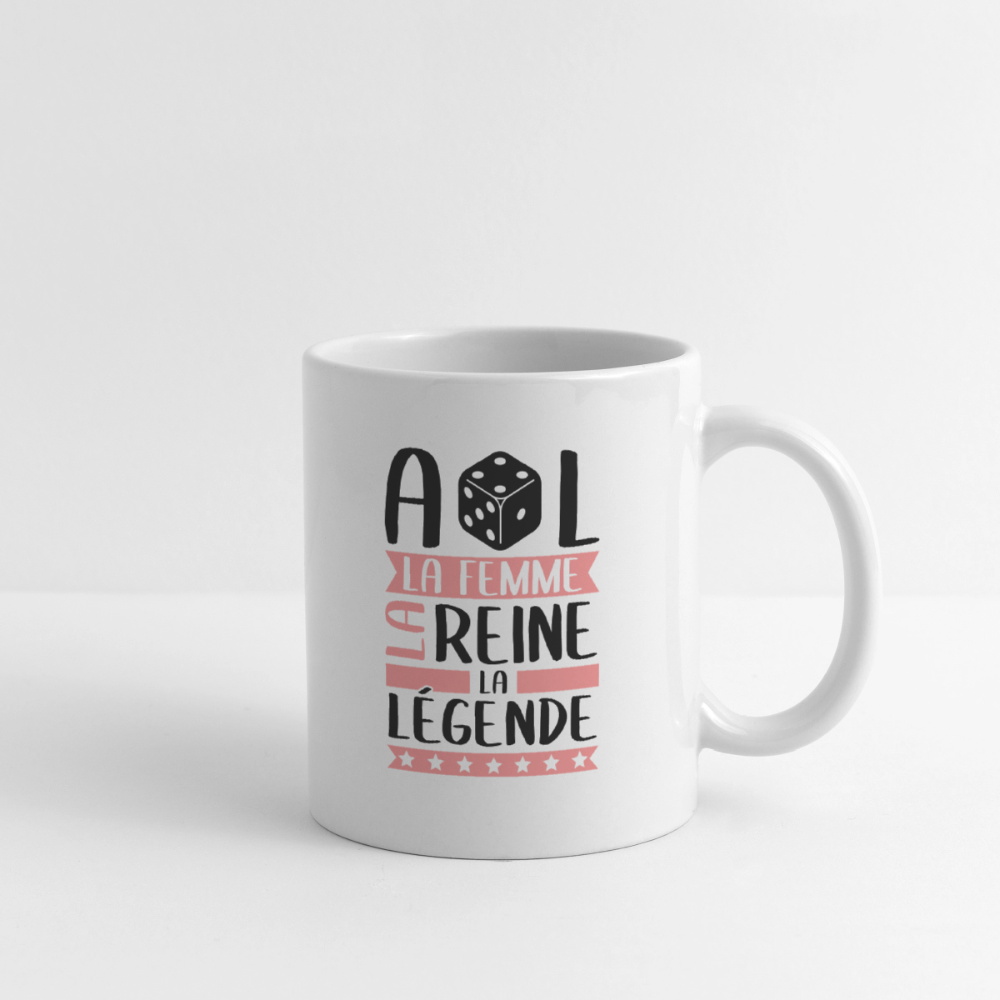 Mug blanc Adèle rébus – La femme, la reine, la légende - blanc