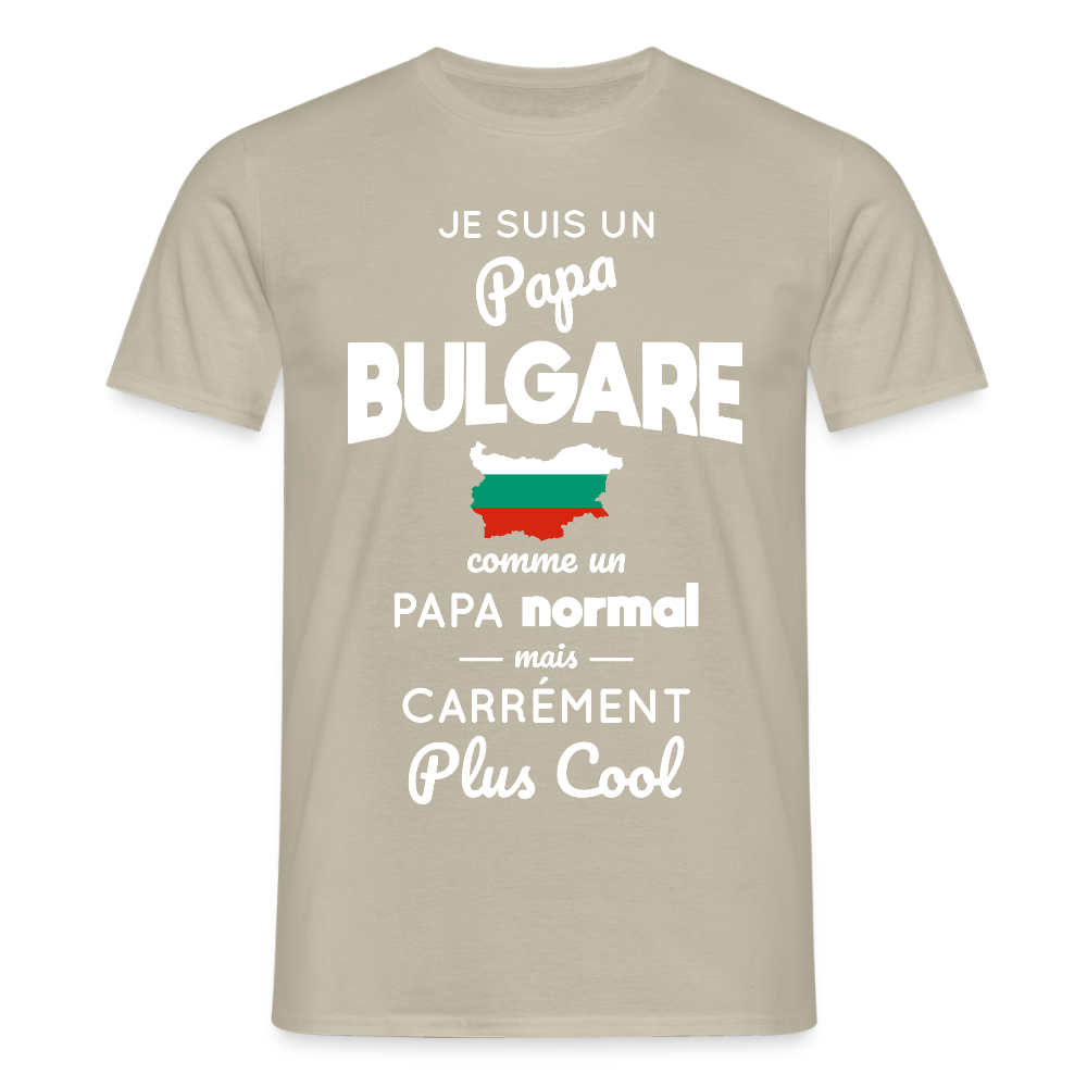 T-shirt Homme - Papa Bulgare Plus Cool - beige sable