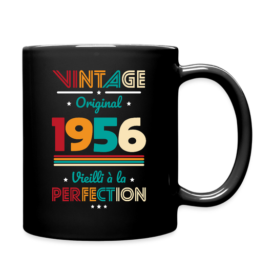 Mug anniversaire homme 70 ans – Vintage, original, 1956 - noir