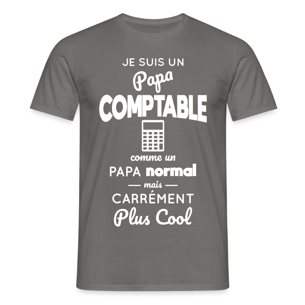 T-shirt Homme - Papa comptable plus cool - gris graphite