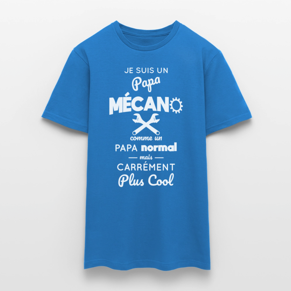 T-shirt Homme - Papa mécano plus cool - bleu royal