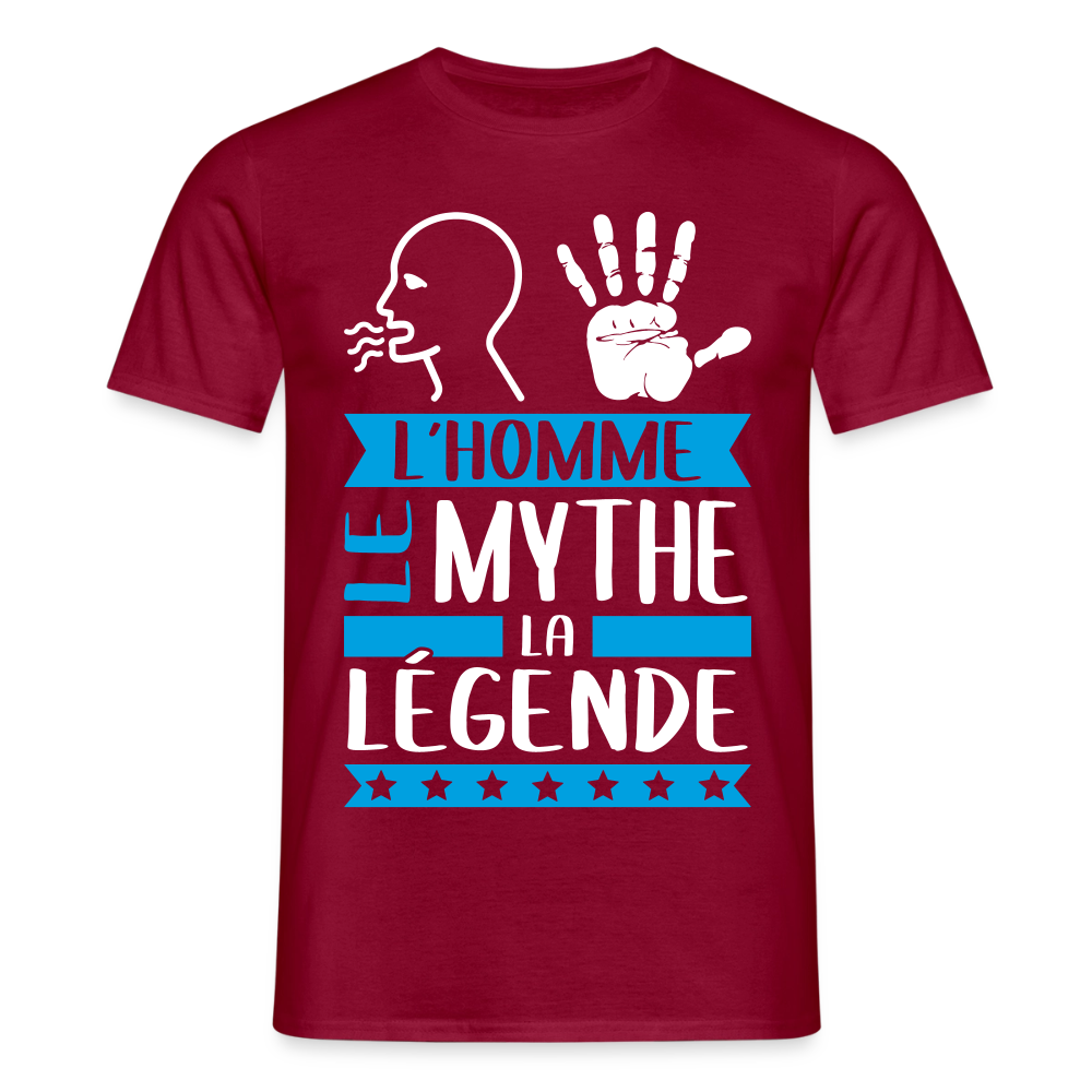T-shirt homme Romain rébus – L’homme, le mythe, la légende - rouge brique
