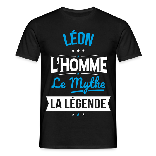 T-shirt Homme - Léon - l'Homme - le Mythe - la Légende - noir