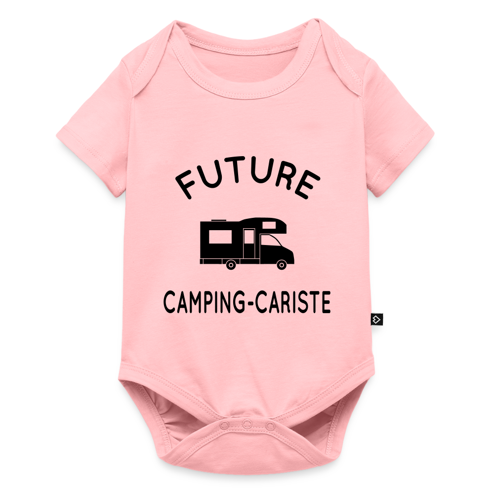 Body Bébé bio manches courtes - Future camping-cariste - rose