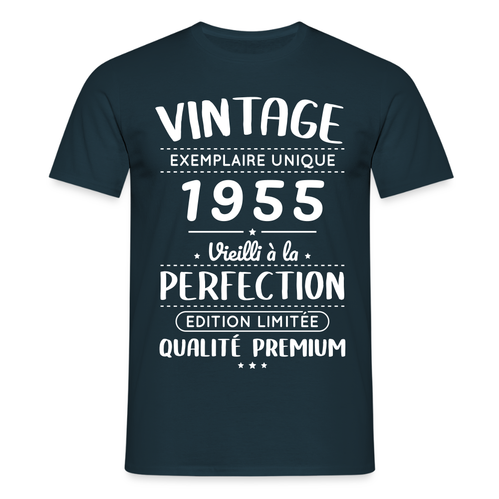 T-shirt Homme - Anniversaire 70 Ans - Vintage 1955 - marine