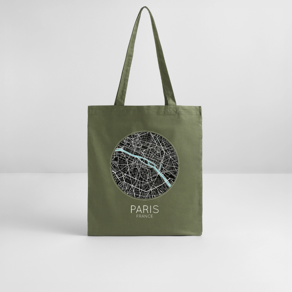 Tote Bag Paris Bio – Plan de Paris - kaki