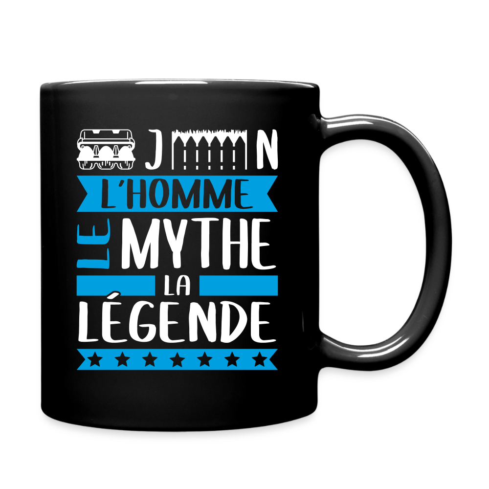 Mug uni Eugène rébus – L’homme, le mythe, la légende - noir