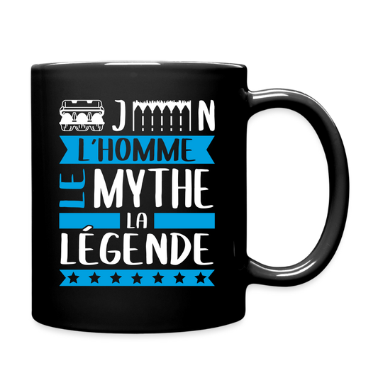 Mug uni Eugène rébus – L’homme, le mythe, la légende - noir