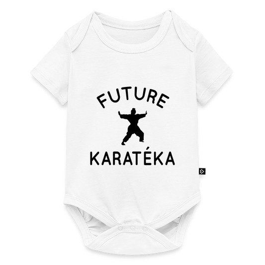 Body Bébé bio manches courtes - Future karatéka - blanc