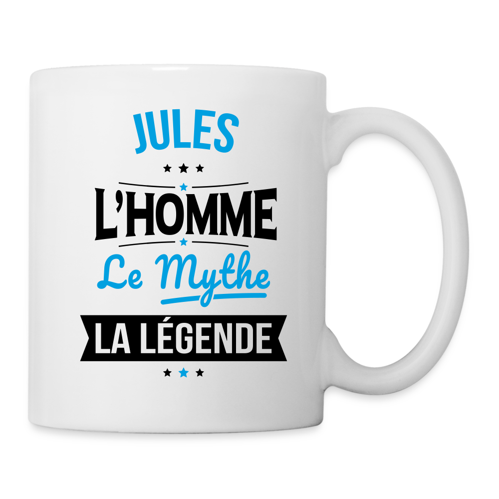 Mug blanc - Jules - l'Homme - le Mythe - la Légende - blanc