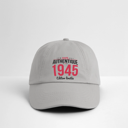 Casquette classique - Anniversaire 80 Ans - 100% Authentique 1945 - bruyère