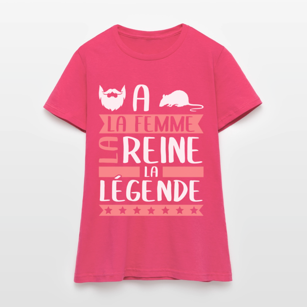 T-shirt femme Barbara rébus – La femme, la reine, la légende - rose azalée