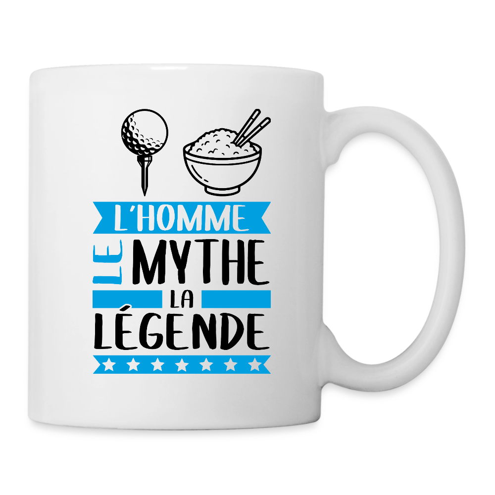 Mug blanc Thierry rébus – L’homme, le mythe, la légende - blanc