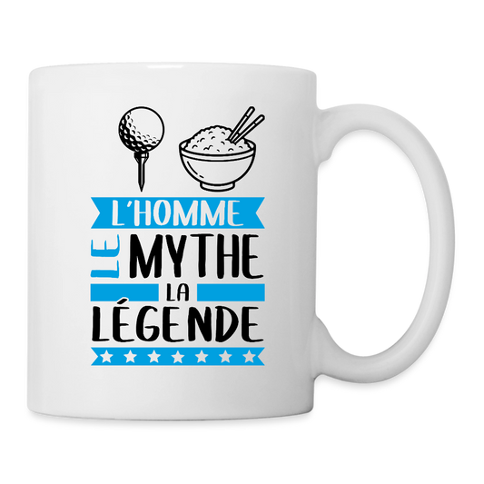 Mug blanc Thierry rébus – L’homme, le mythe, la légende - blanc