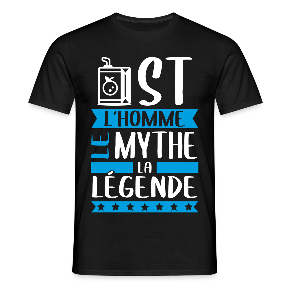 T-shirt homme Juste rébus – L’homme, le mythe, la légende - noir