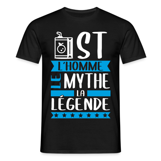 T-shirt homme Juste rébus – L’homme, le mythe, la légende - noir