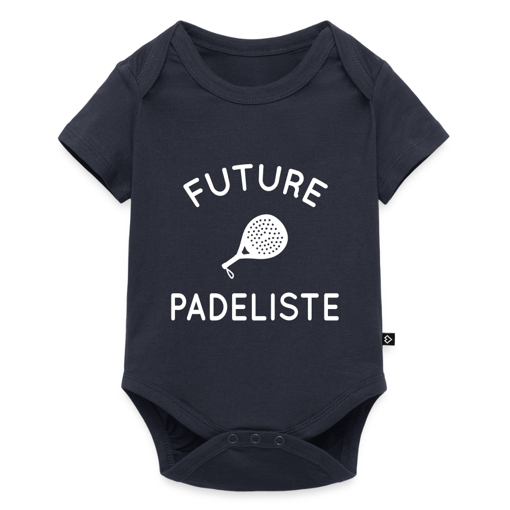 Body Bébé bio manches courtes - Future padeliste - bleu marine