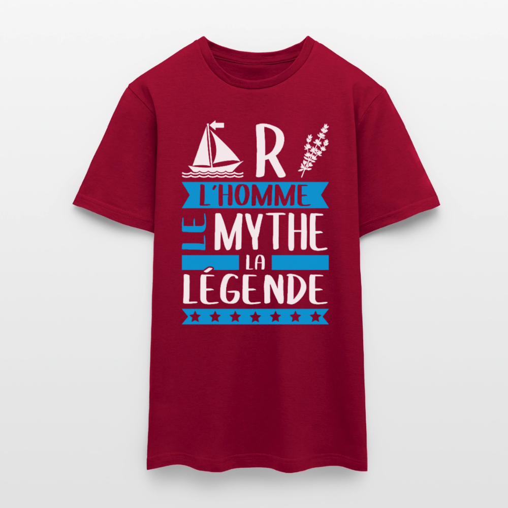T-shirt homme Martin rébus – L’homme, le mythe, la légende - rouge brique